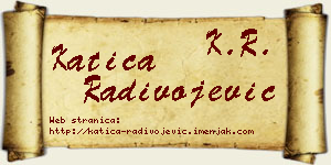Katica Radivojević vizit kartica
